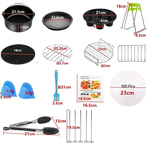 Air Fryer Kit - Metal+carbon steel+stainless steel 12pcs