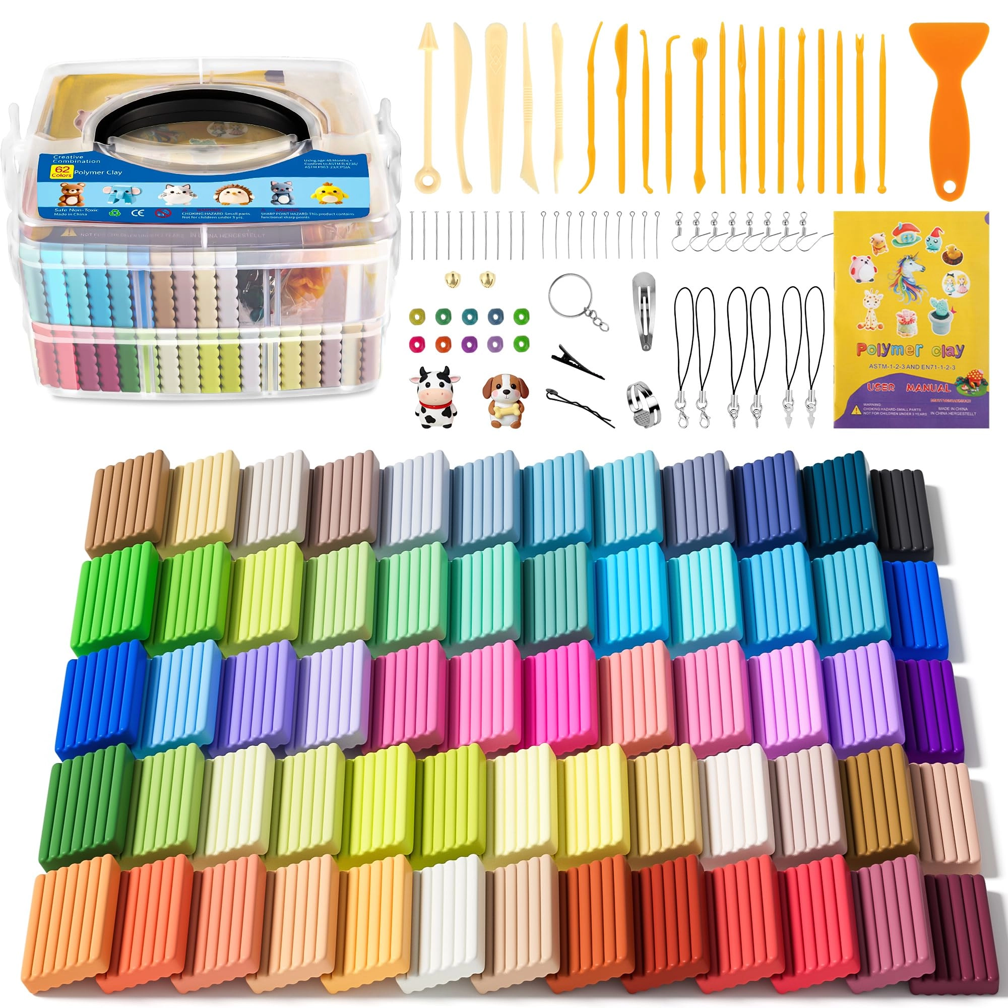 Aestd-ST LZL-62SE - Polymer Clay 1.32Kg 62 pcs.