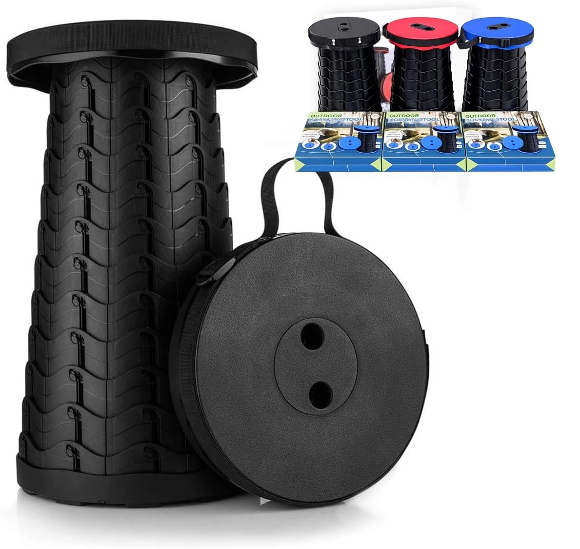 Round Rainbow Folding Stool - 400 lbs