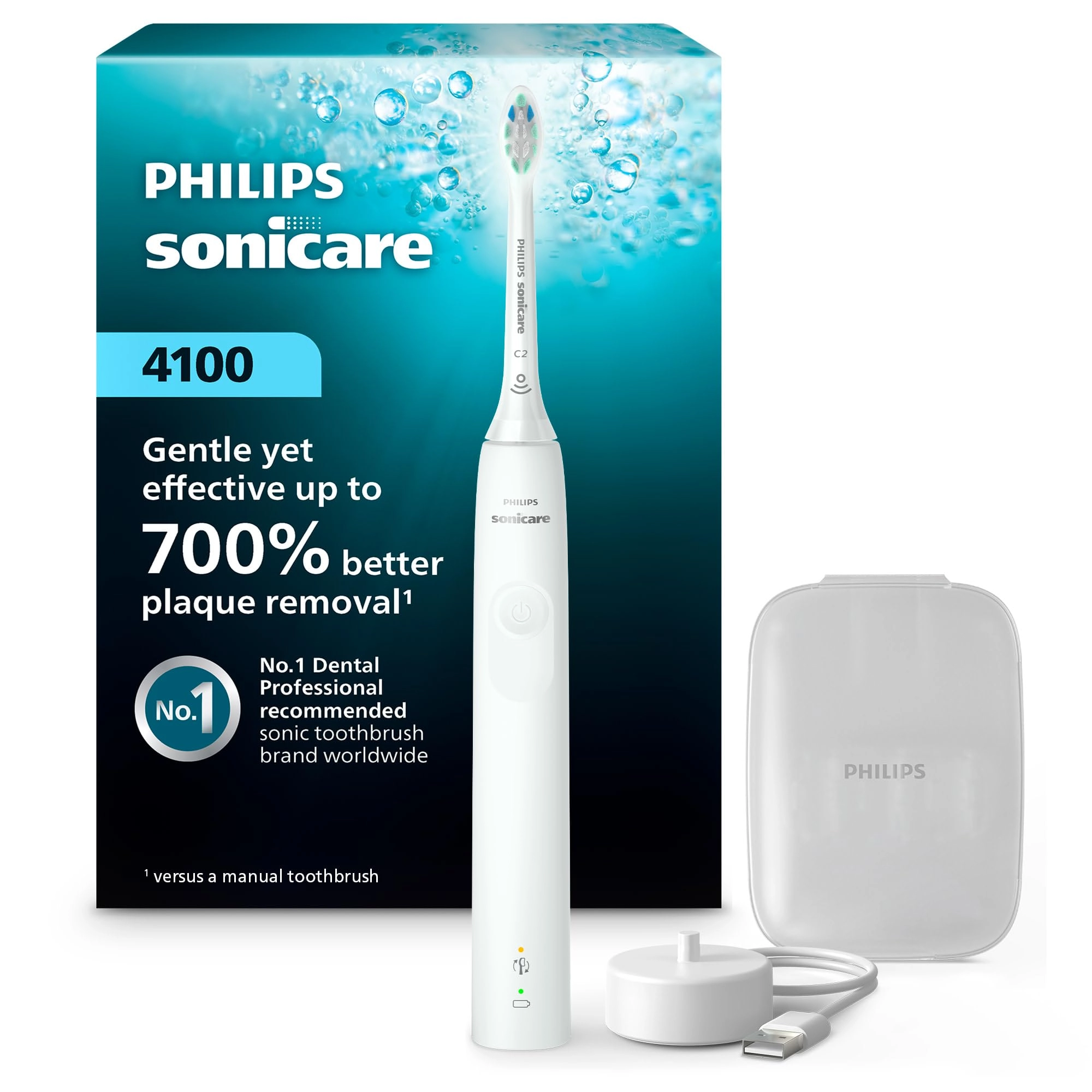 Philips Sonicare 4100 - Power Toothbrush Pressure Sensor White