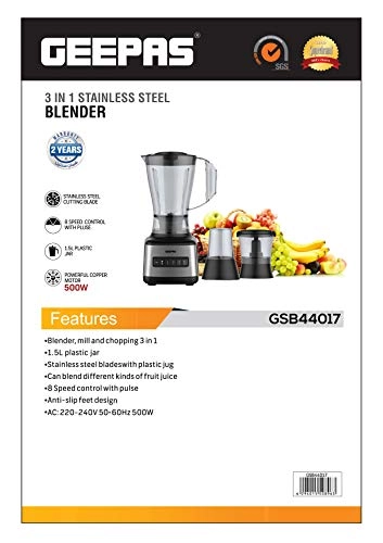 3 In 1 Blender - 500W