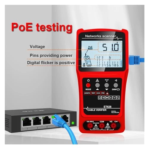 Network Cable Tester - 3in1 Multimeter Visual Fault Locator