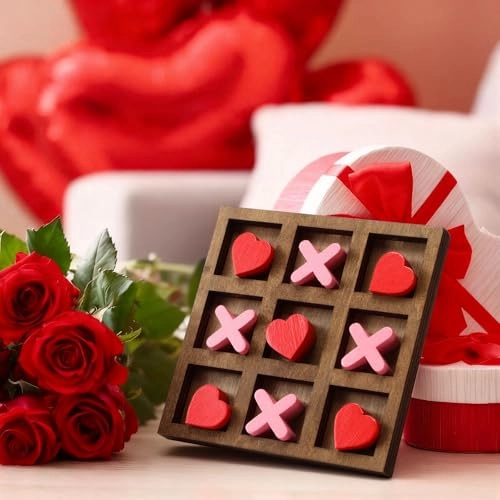 Valentine Wooden Tic Tac Toe