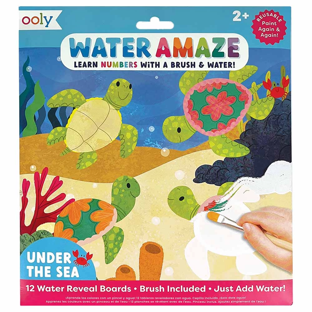 OOLY Water Amaze Water Reveal Boards Under The Sea - Suitable for 2 and up 13 pieces