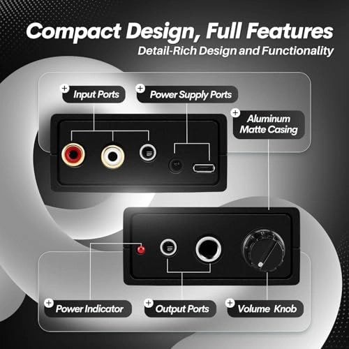 Headphone Amplifier - RCA Input 3.5mm 6.3mm Output