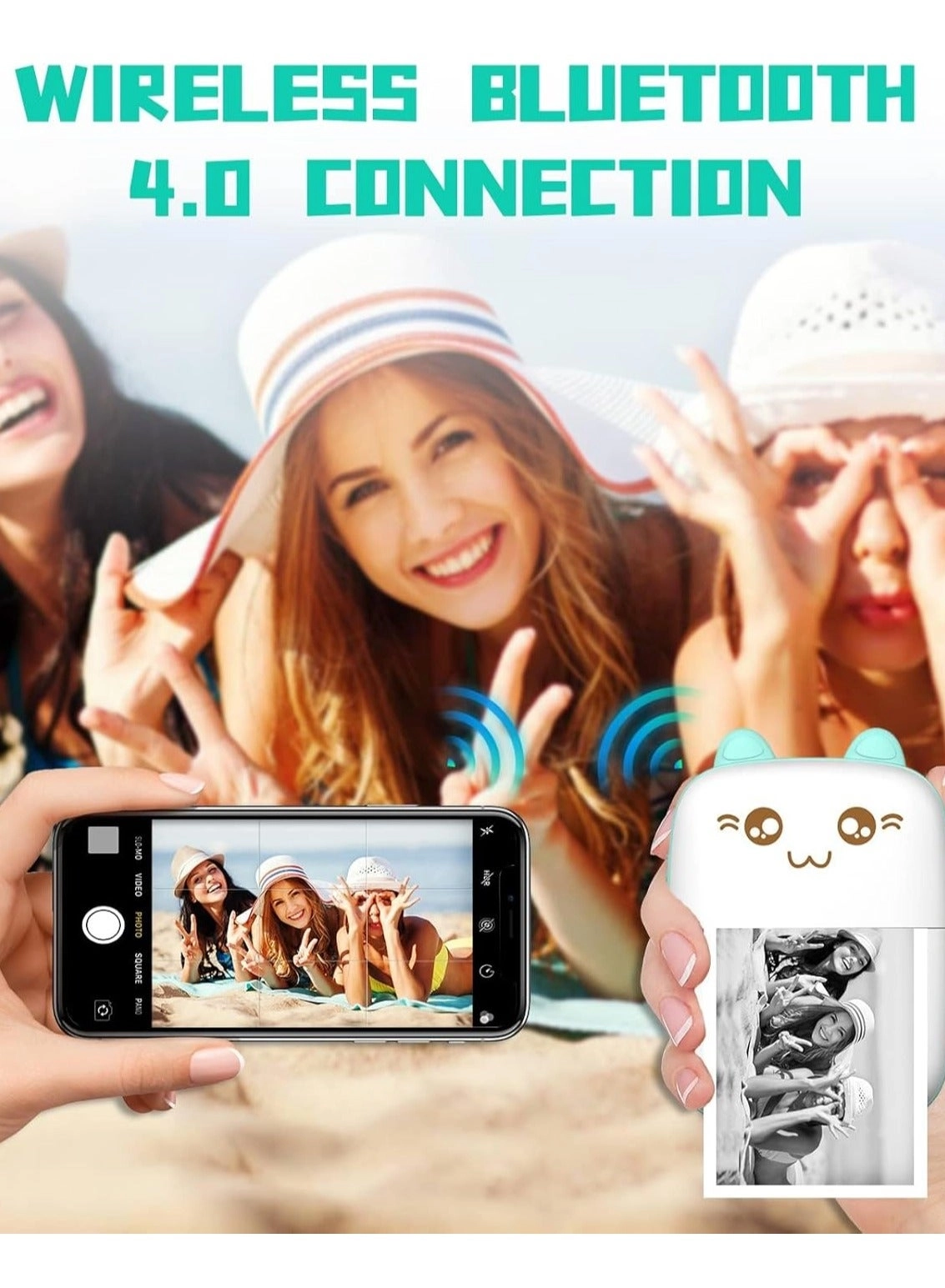 Label Maker Mini Photo Printer - thermal 200 DPI