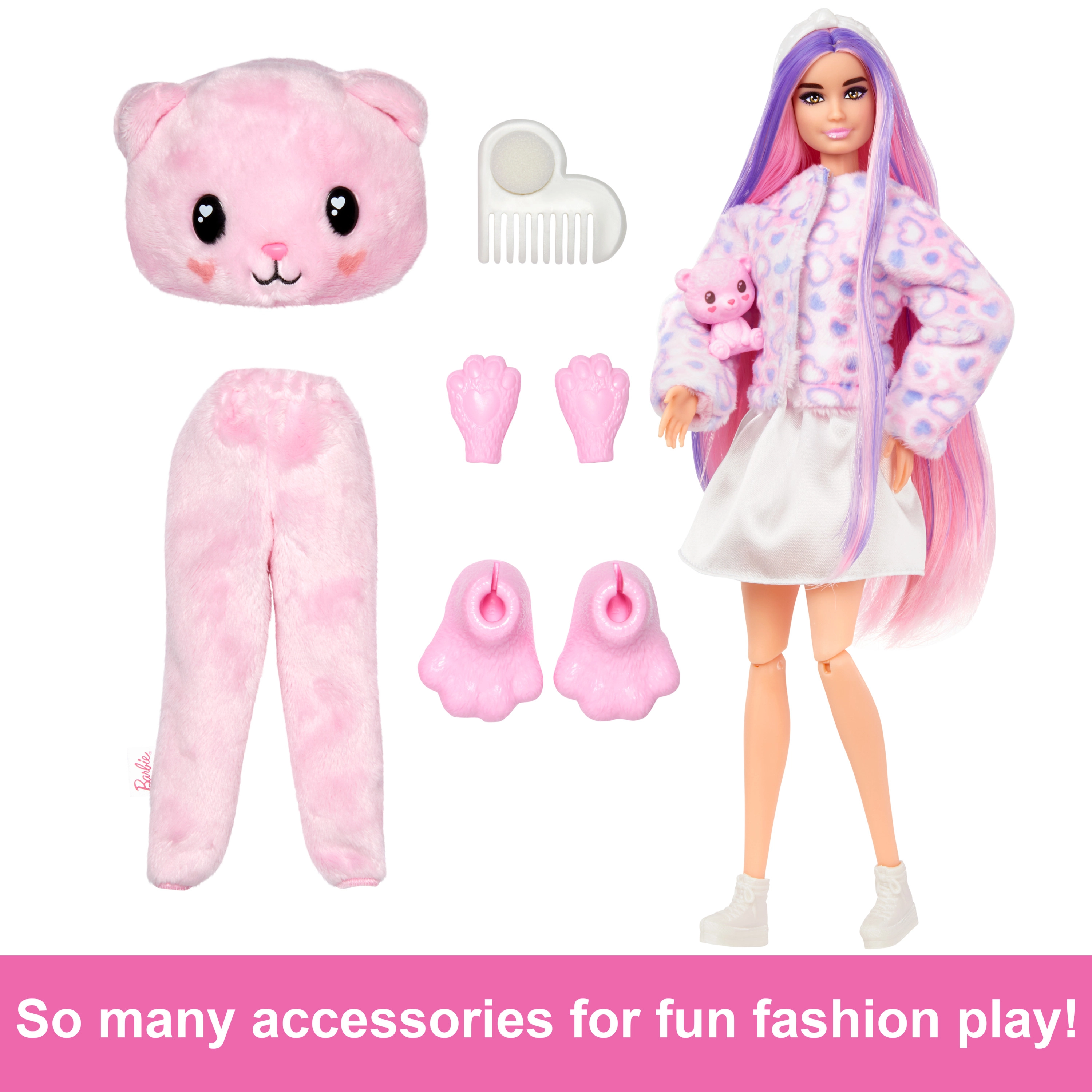 Good Vibes Bear Barbie Fashion Doll - Cutie Reveal Care Bears Series 2 10 Surprises Ages 3+