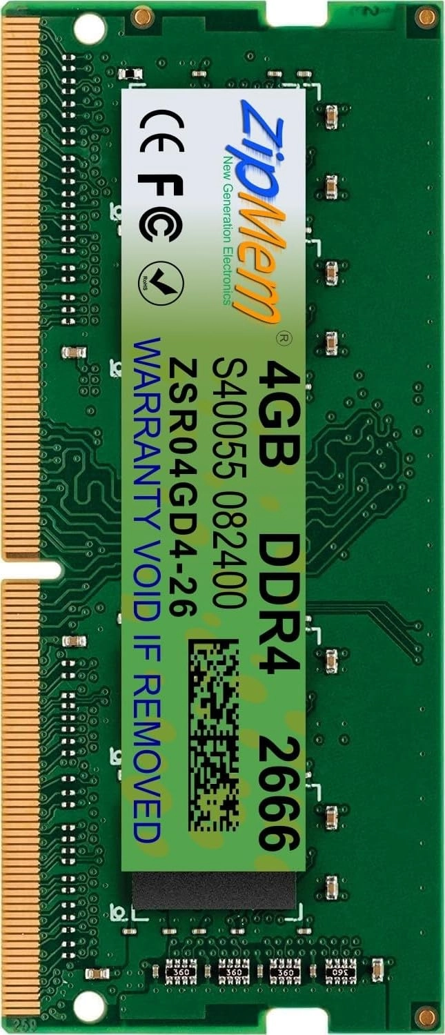 Zipmem Laptop RAM - 4GB 2666MHz SO-DIMM DDR4