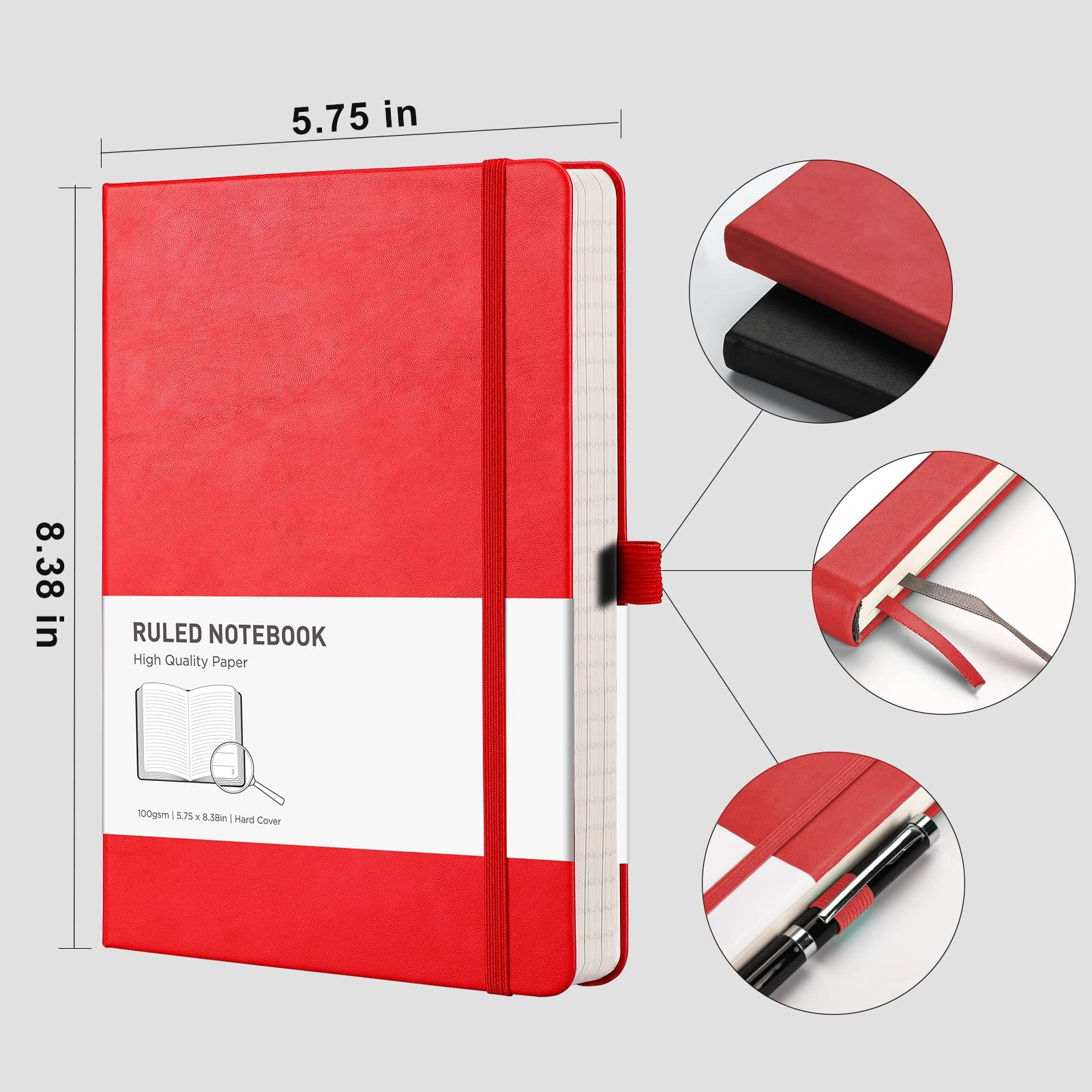 Notepad A5 Hardcover - Lined 376 Pages