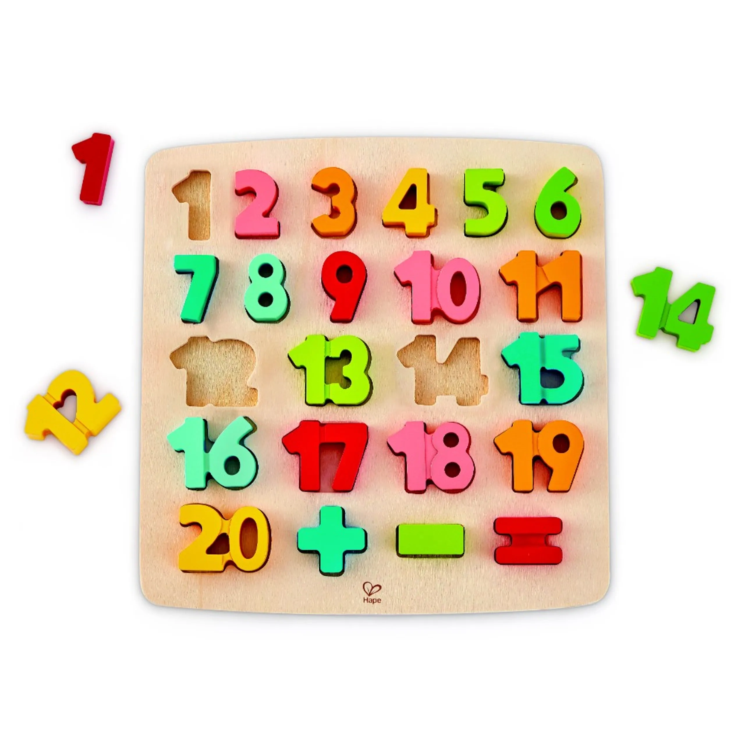 Chunky Alphabet And Number Math Wooden Puzzle Set - 3+