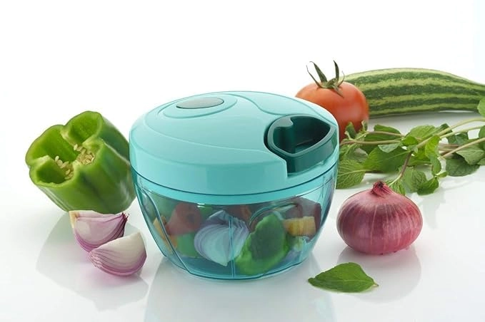 Manual Vegetable Chopper - 750ml 5 Stainless Steel Blades