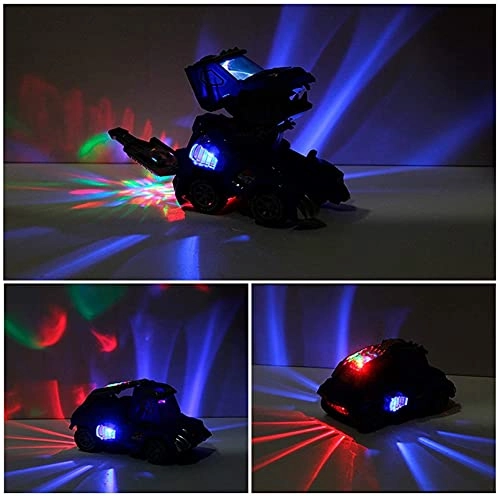 Auto Transforming Dinosaur Cars - Music LED Green