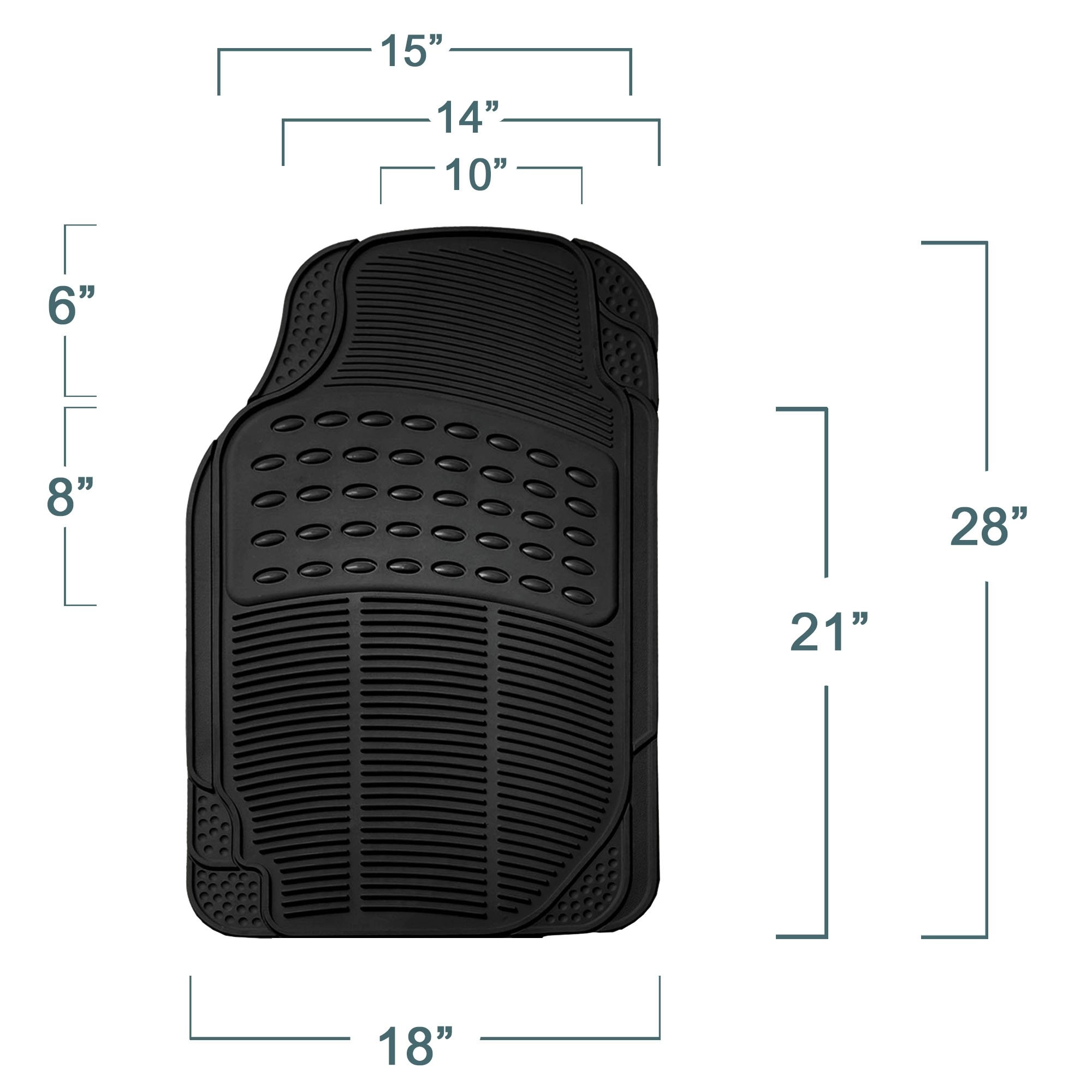 Climaproof Trimmable Non-Slip Vinyl Floor Mats - Universal Fit