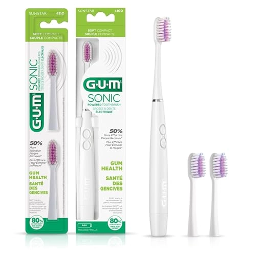 Sonic Power Toothbrush - White 1ct + Refill Heads - 2ct