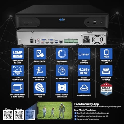 GW42-4264NV8-2 - 64 channels 10TB + GWSW1602G - 16 ports + GW803302M - 8MP