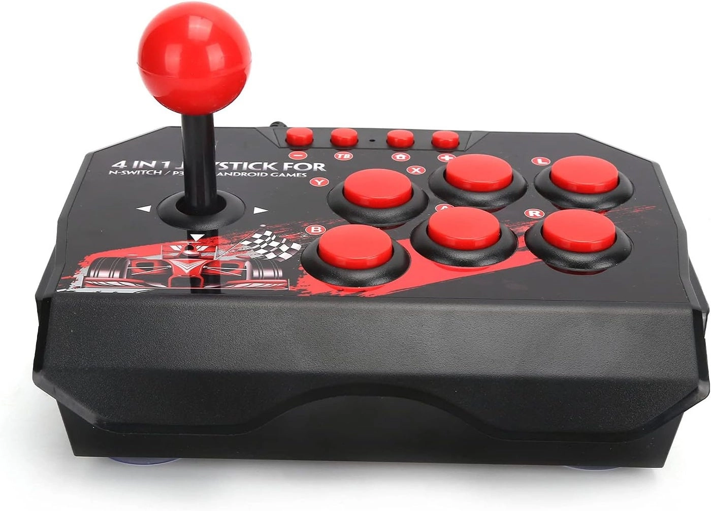 Arcade Fight Stick - black and red Switch PC PS3