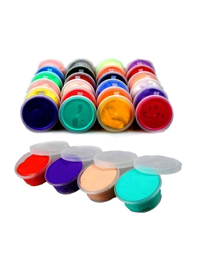 24-Piece Colours Fluffy Slime Soft Clay Diy Modelling Set - 3+ Years 24 pieces