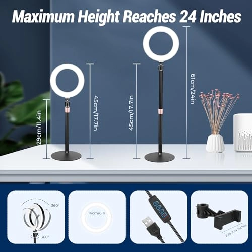 Ring Light - 6.3" 3 Lighting Modes USB Powered