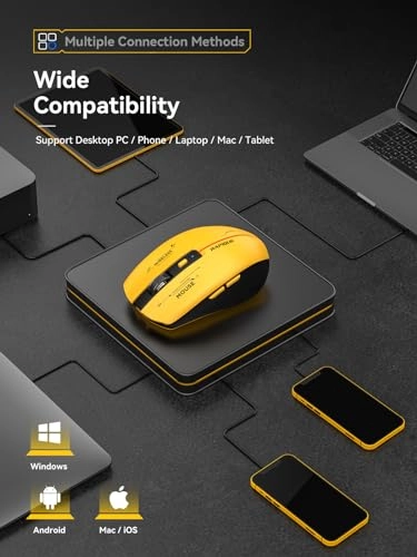 Tri-Mode Rechargeable Mouse - Wireless