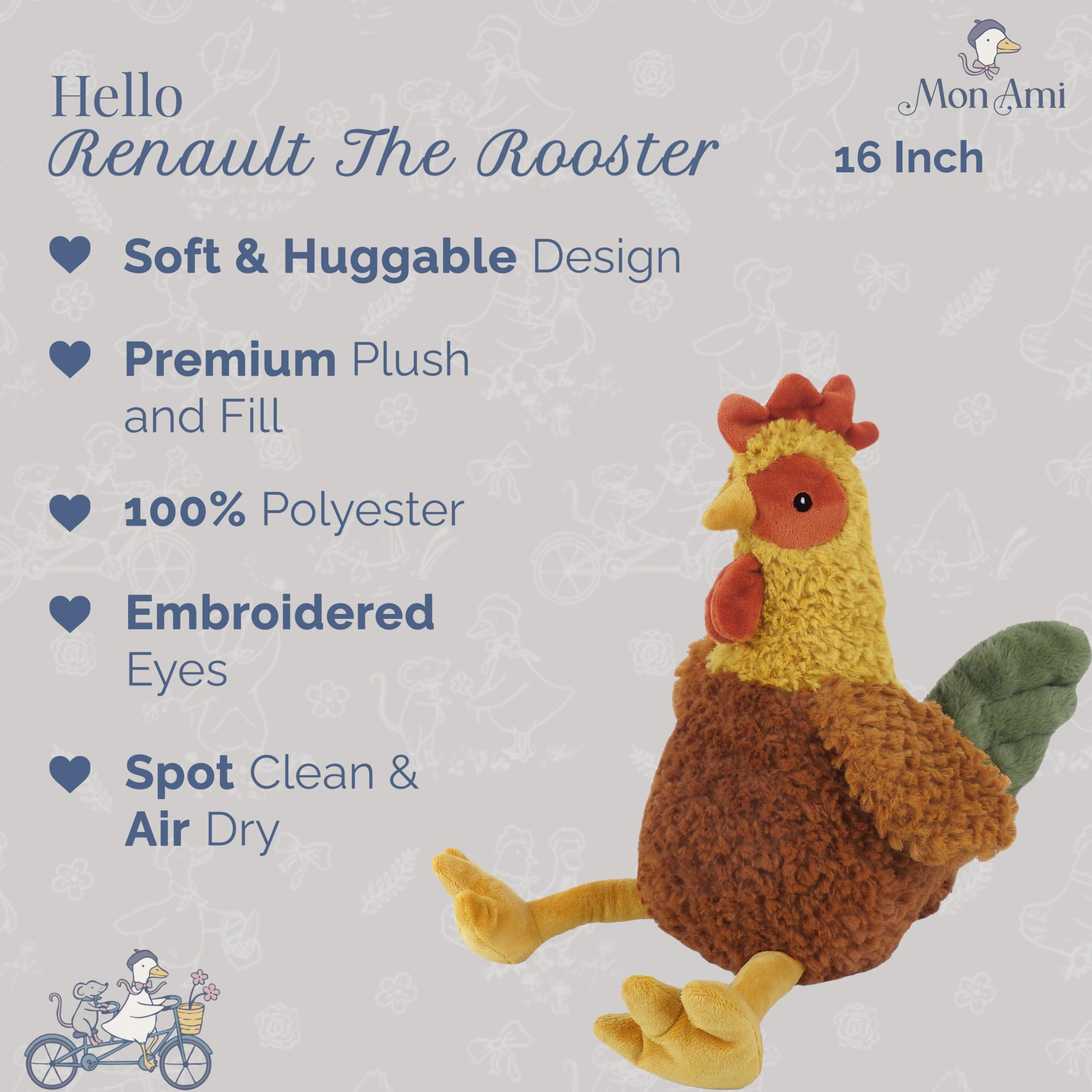 Renault the Rooster 40 cm Plush