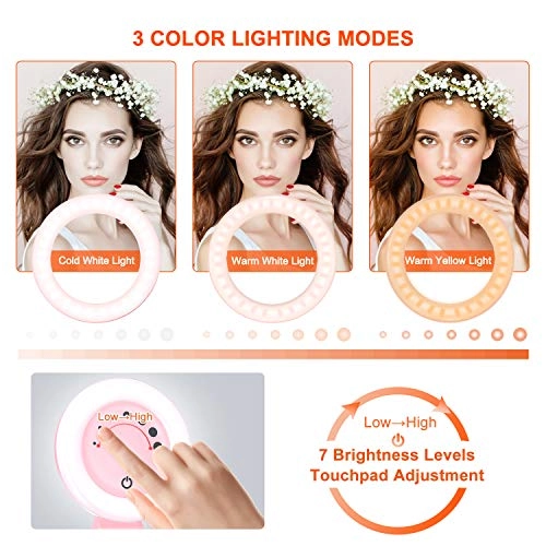 Selfie Ring Light - Clip Dimmable USB