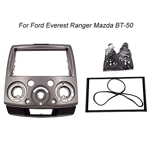 Center Console Radio Fascia - Double Din 178x102mm Silver