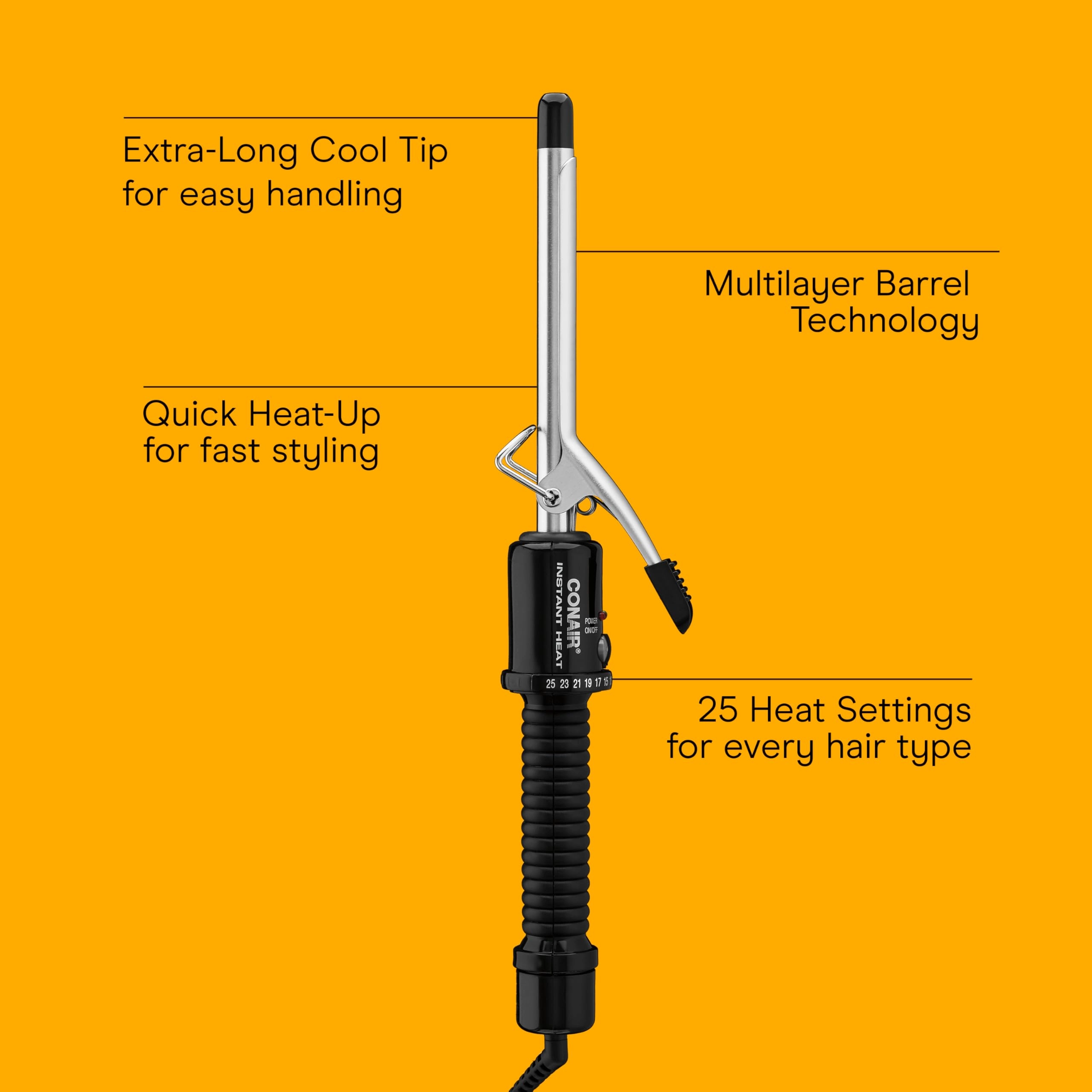 Instant Heat Curling Iron - 1/2-inch