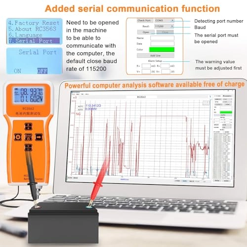 Portable Handheld Battery Voltage Tester - 5 times/second 1000mAh