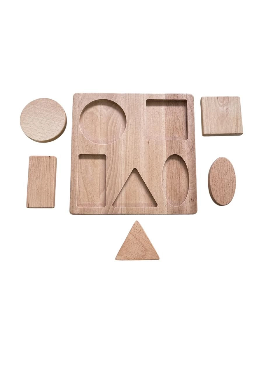 Wooden Shapes Board - Suitable for 12 months and above 6 Pcs