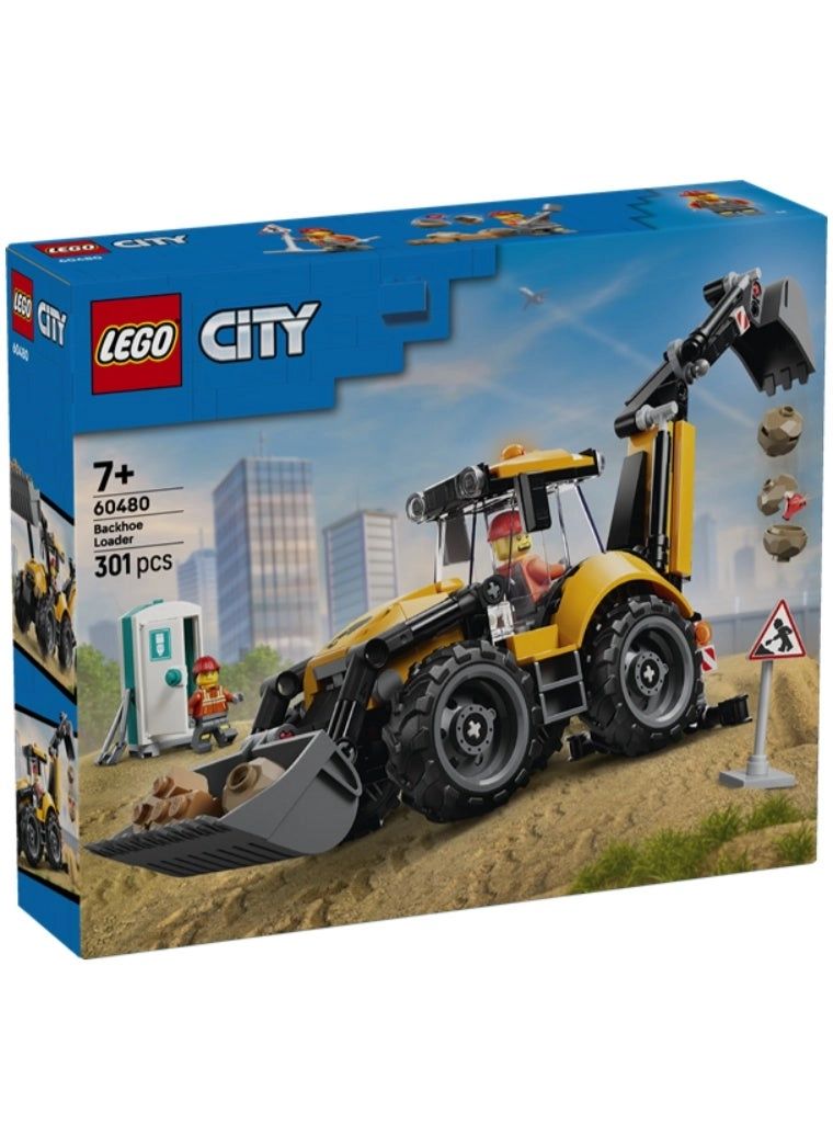 City Yellow Backhoe Loader