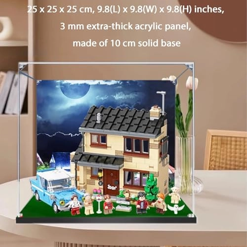 Acrylic Display Box for LEGO 75968 4 Maiden Road Models - 3mm Painting on The Back