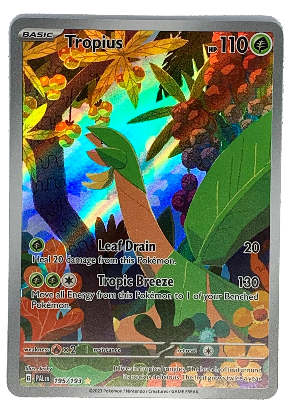 Pokémon Tropius 195/193 - Paldea Evolved Illustration Rare Alternate Art Card