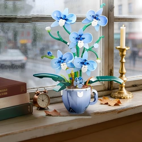 Orchid Building Kit - blue orchids 567 pcs