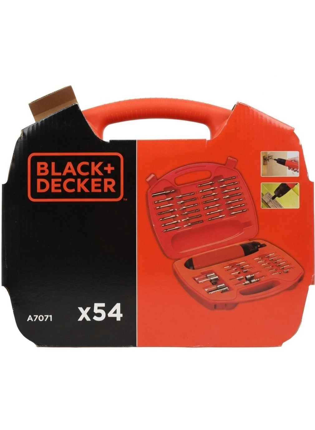 Black & Decker Cordless Screwdriver - 4 AA batteries + Screwdriver Set - 54 bit