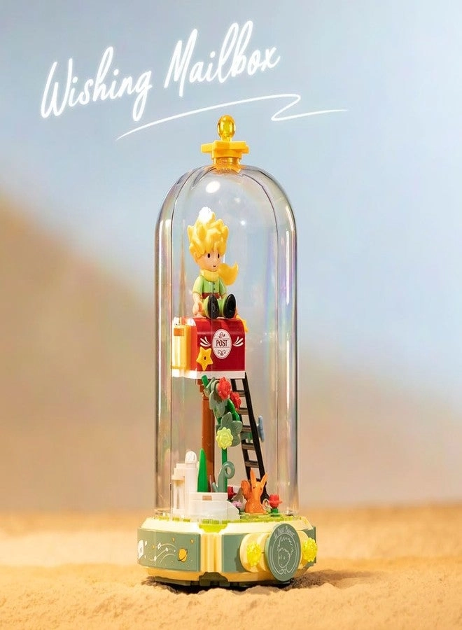 Le Petit Prince Rose Mailbox - Building Block Set Rotating Globe Dome
