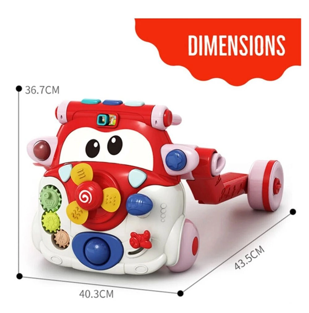 3 in 1 Baby Walker - Green Musical keyboard