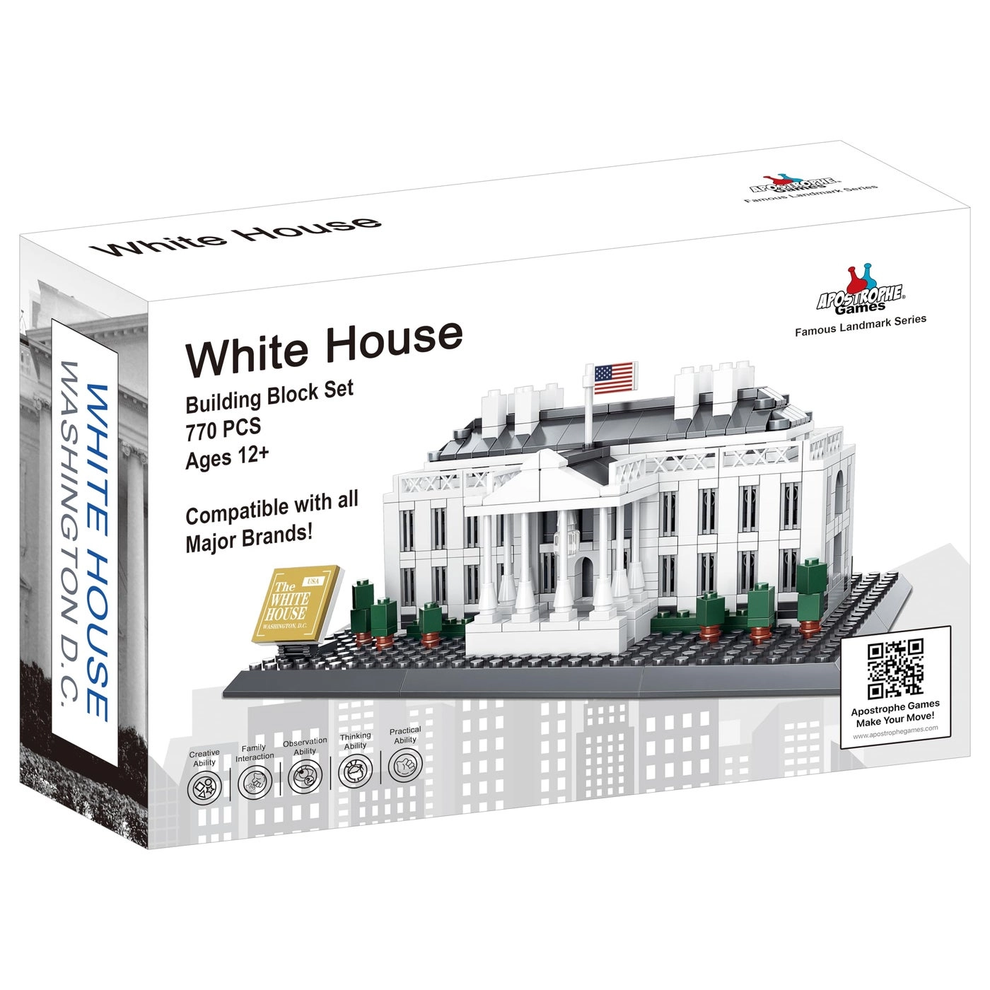White House Building Block Set - Washington D.C. White House Famous Landmark Series 770 pcs