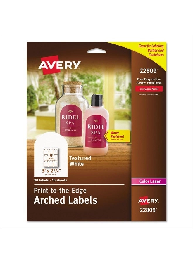 Avery Arched Labels - 90 Labels 3" x 2.25"