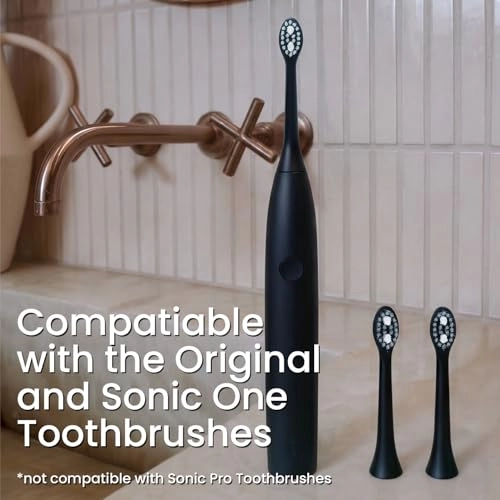 Sonic Toothbrush Replacement Heads - 3 Pack 9-Month Supply