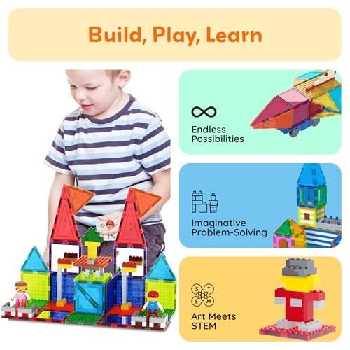Magnetic Building Block Set - 12pcs
