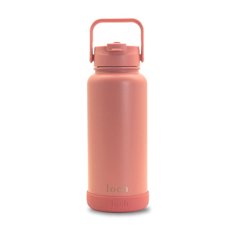 PURE BLUE Insulated Bottle Stainless Steel 900 ml - 2-in-1 Lid & Dual Purpose Wide Mouth Lid