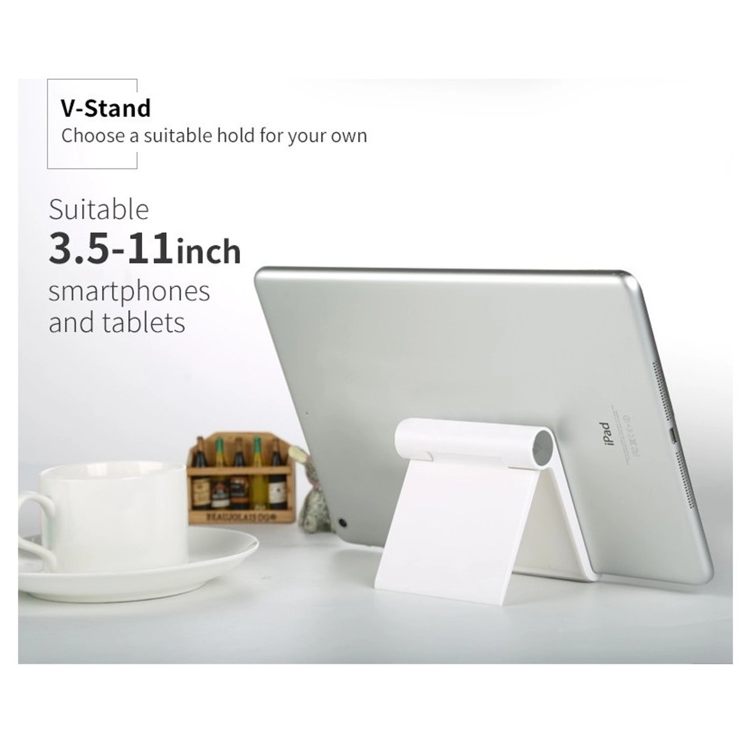 Multi Angle Desk Top Stand - Foldable 4-10 Inch For Smartphones