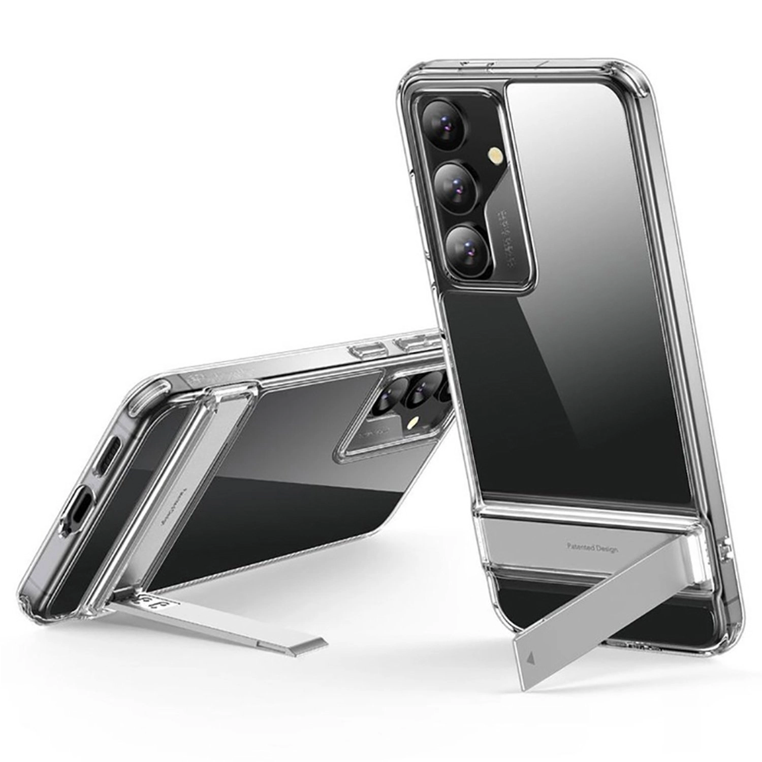 Metal Kickstand Clear Case for Samsung Galaxy S24 Plus