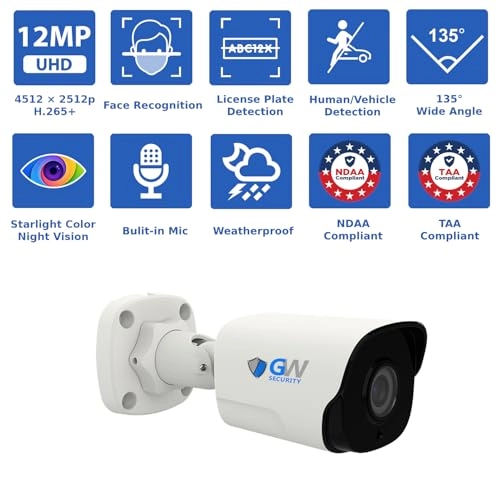 8 Channel Nvr + Bullet Camera - 12MP 6K