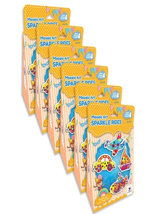 TOYKRAFTT Transport Mosaic Art DIY Kit - Kids Aged 3 to 5 Years Create 4 Vehicle Pictures