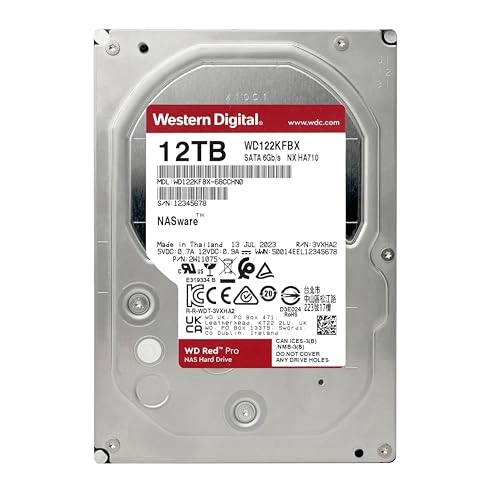 Red Pro 3.5" 7200rpm 512MB SATA 6Gb/s (WD122KFBX-SPEF5N0) - 12TB