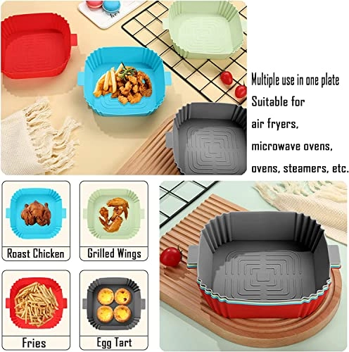 Air Fryer Silicone Pot Square Liners - 2 Cups