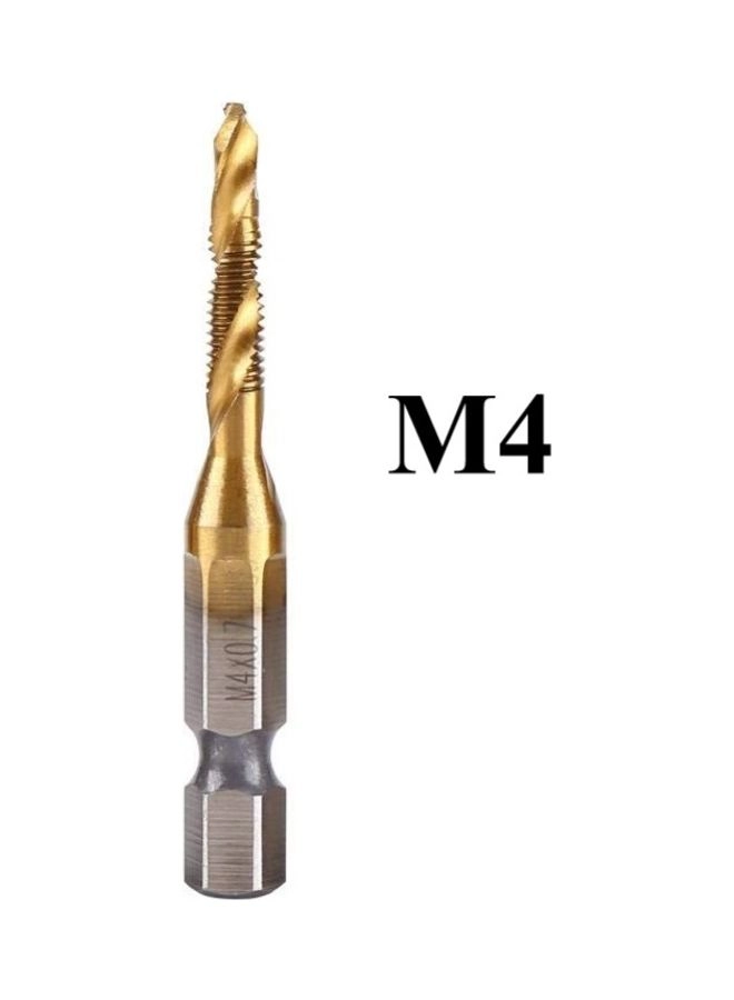 Hex Shank Screw Tap Drill Bits - Titanium Plated HSS 6Pcs M3-M10