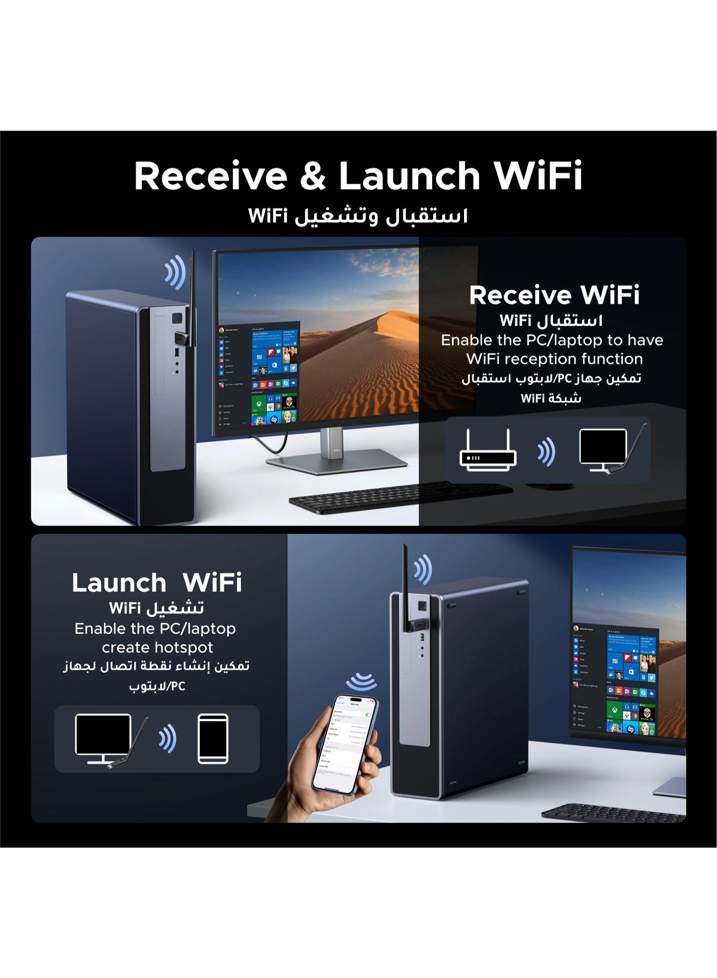 AX900 - 2.4Ghz & 5Ghz USB WiFi 6