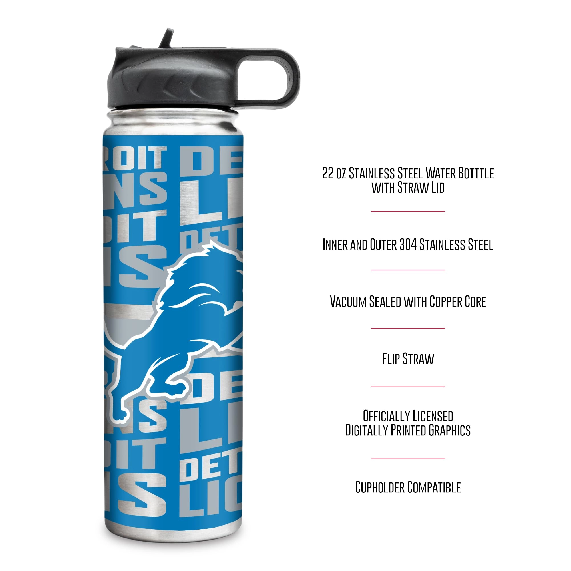 Stainless Steel NFL Football Tumbler - 650ml
